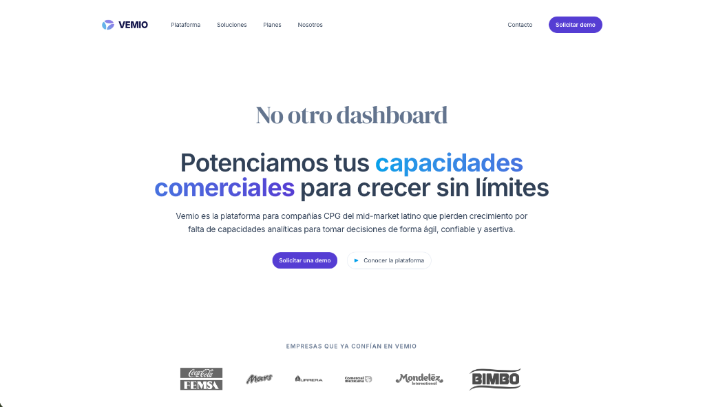Interface screenshot of AI-Powered Supply Chain SaaS (Vemio)